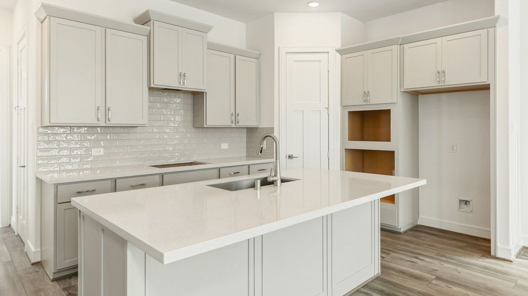 Representative furnished interior of a home built from the Valencia by Brightland Homes in Bridgeland Central, Cypress (Image 10).