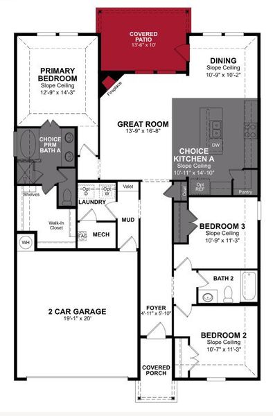 2D floor plan layout of this home in Stark Farms, Denton, TX (Image 2). 2D floor plan layout of this home in Stark Farms, Denton, TX (Image 2).
