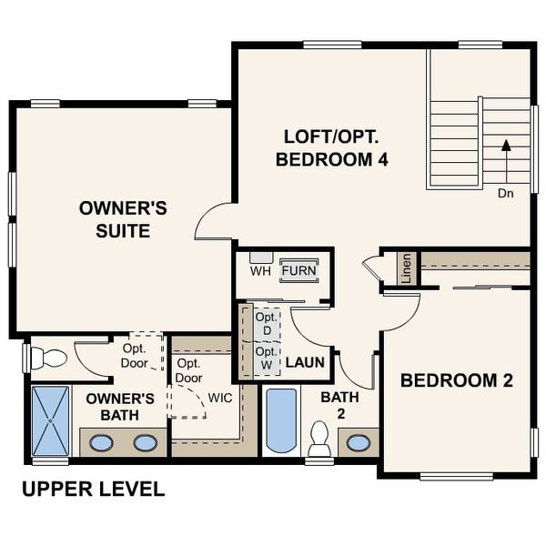 2D floor plan layout for the The Elevate by Century Communities in The Contemporary Collection at Windler, Aurora, CO (Image 2).