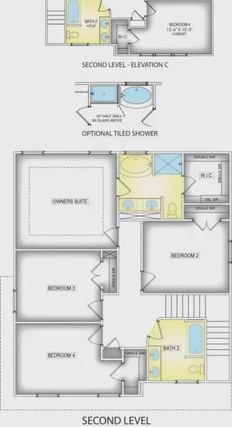 Second Level: Elevation A1, B1, C1