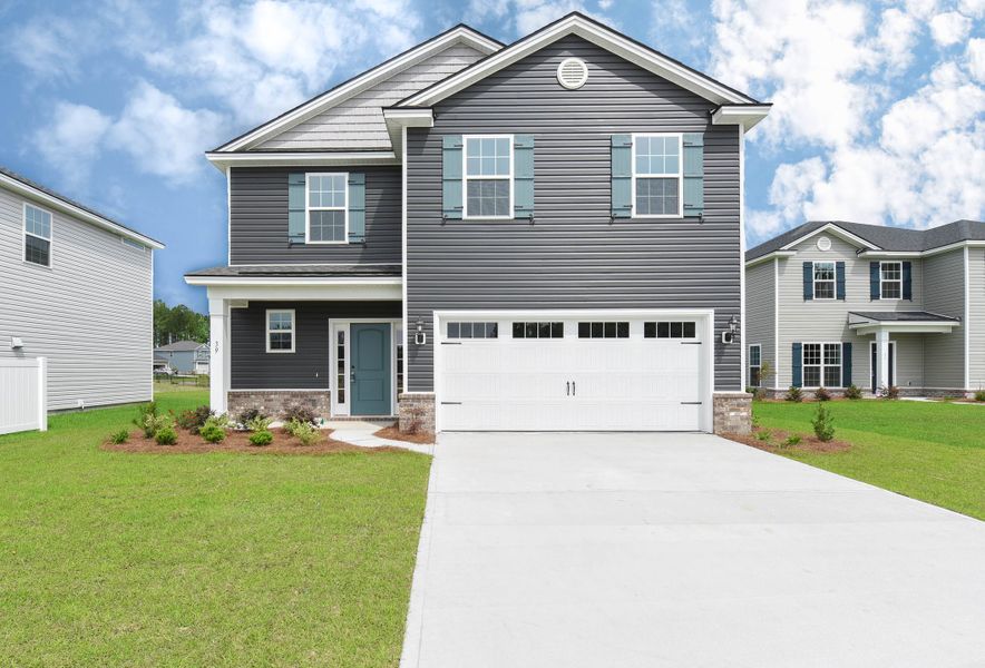 Edisto Elevation C Exterior with Brick Water Table Detail
