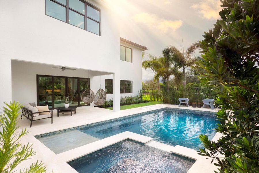 Exterior details and patio area of a home in Sienna, Hollywood (Image 2). Exterior details and patio area of a home in Sienna, Hollywood (Image 2).