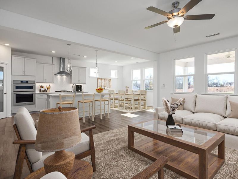 Furnished interior view inside a new home in Tobacco Road, Angier (Image 5).