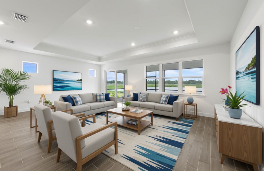 Furnished interior view inside a new home in Shores at Stillwater, Englewood (Image 11). Furnished interior view inside a new home in Shores at Stillwater, Englewood (Image 11).
