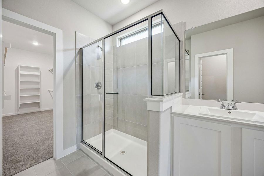 Primary Bathroom in the Willow home plan by Trophy Signature Homes – REPRESENTATIVE PHOTO Primary Bathroom in the Willow home plan by Trophy Signature Homes – REPRESENTATIVE PHOTO