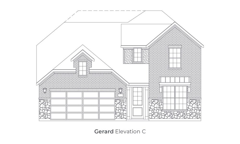 Representative exterior photo of a completed home built from the Gerard V by Taft Homes in Mercer Meadows, Royse City, TX (Image 7).