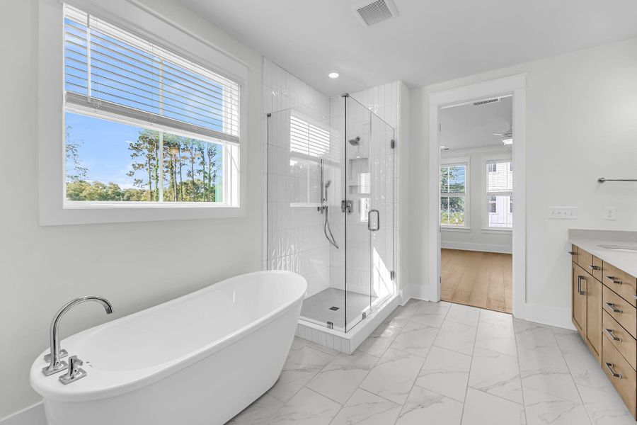 Furnished interior view inside a new home in Central Park, James Island (Image 31).