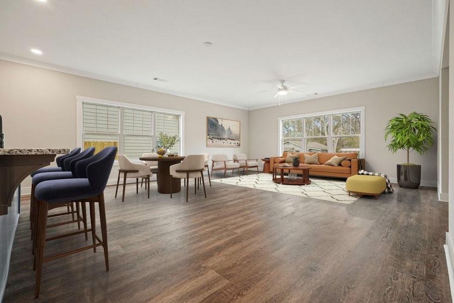 Furnished interior view inside a new home in , Acworth (Image 34).