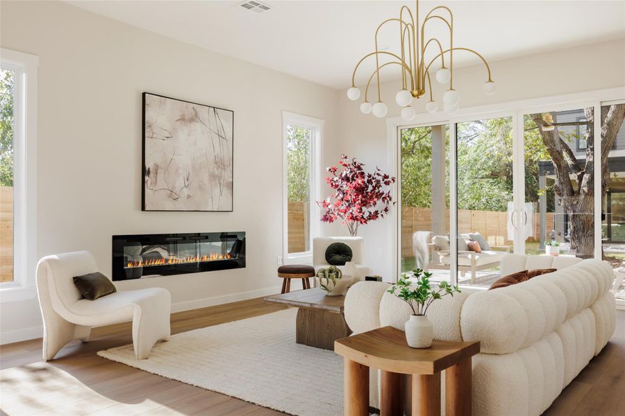 Furnished interior view inside a new home in , Austin (Image 17).