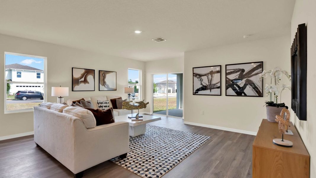 Furnished interior in a model home at Sagewood in Apopka (Image 15). Furnished interior in a model home at Sagewood in Apopka (Image 15).