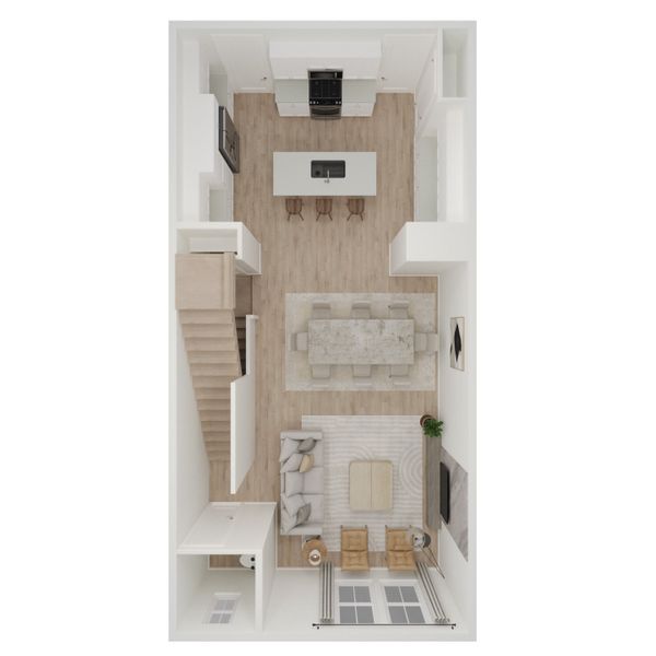 Image 17 representing the Cape May (Interior) by K. Hovnanian® Homes in Townes at Northlake, Oviedo, FL.