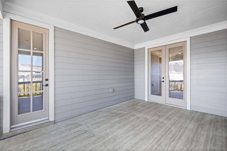 Exterior details and patio area of a home in , Canton (Image 27).