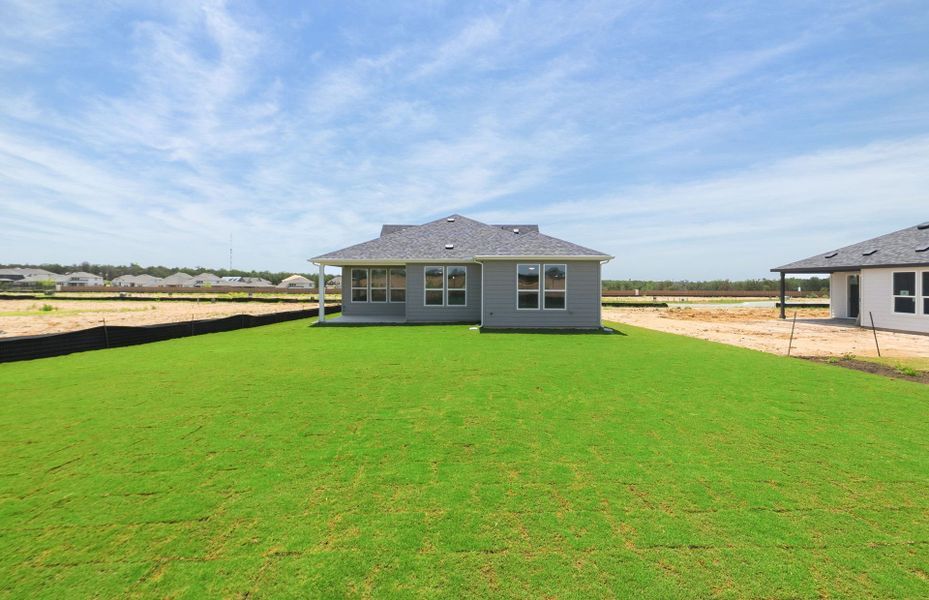 Exterior details and patio area of a home in Del Webb Austin at Lost Pines, Bastrop (Image 23). Exterior details and patio area of a home in Del Webb Austin at Lost Pines, Bastrop (Image 23).