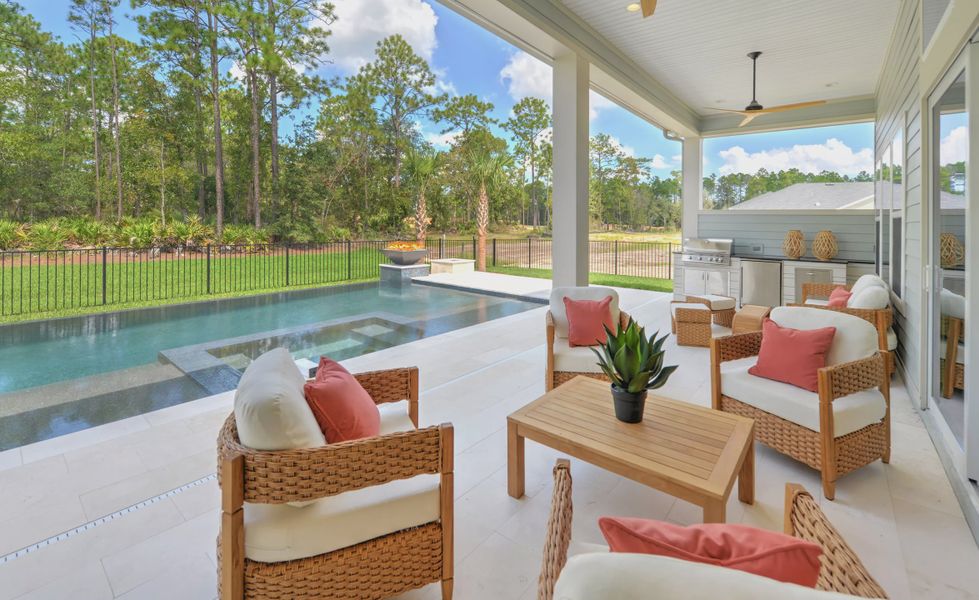 Exterior details and patio area of a home in Seven Pines, Jacksonville (Image 25).