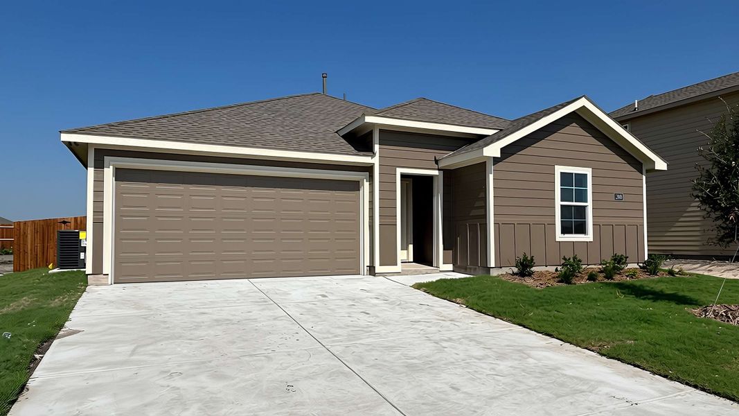 Front exterior of a new home in Waverly Estates, Josephine, TX, highlighting curb appeal (Image 1). Front exterior of a new home in Waverly Estates, Josephine, TX, highlighting curb appeal (Image 1).