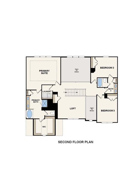 2D floor plan layout of this home in Oakhurst Manor, McDonough, GA (Image 3).