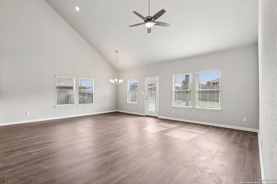 Spacious, unfurnished interior of a new home in Legendary Trails - Classic Series, Cibolo (Image 41). Spacious, unfurnished interior of a new home in Legendary Trails - Classic Series, Cibolo (Image 41).