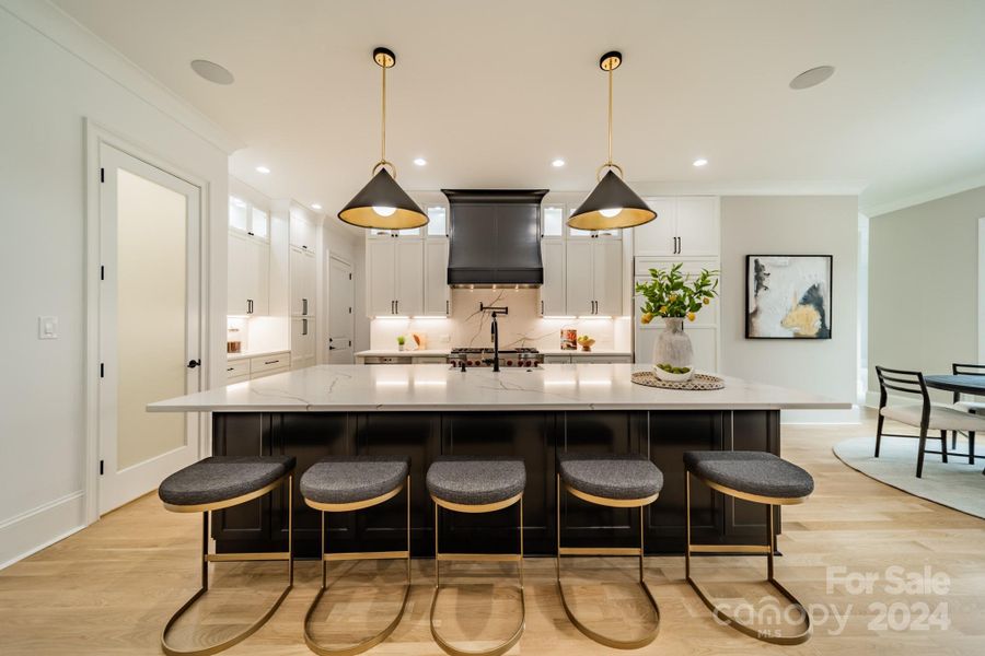 10' kitchen island! Plenty of room for seating & prep