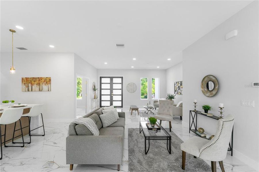 Furnished interior view inside a new home in , Tampa (Image 32).
