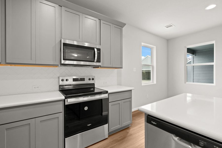 Stainless appliances in Kitchen