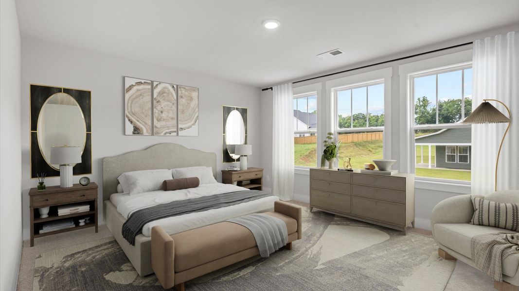 Representative furnished interior of a home built from the Neroli by DRB Homes in Harrier Point, Woodruff (Image 17).