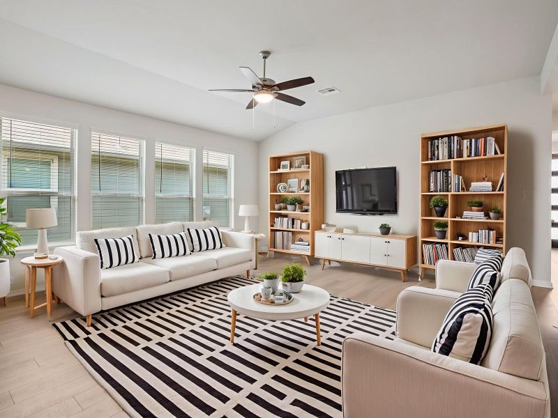 Furnished interior view inside a new home in Remington Ranch, San Antonio (Image 4).
