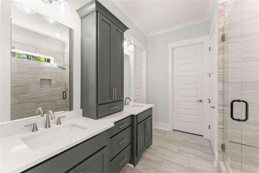 Furnished interior view inside a new home in , Clarkesville (Image 14).