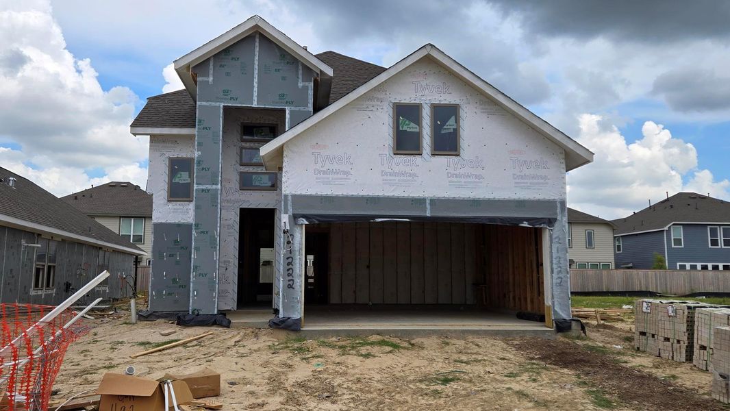 In-progress construction of a new home in Bridgeland 40', Cypress, TX (Image 25). In-progress construction of a new home in Bridgeland 40', Cypress, TX (Image 25).