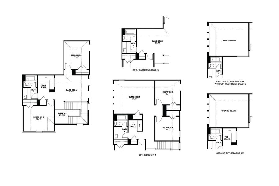 Explore diverse floor plans with flexible layouts, offering options for additional bedrooms or expanded living areas.