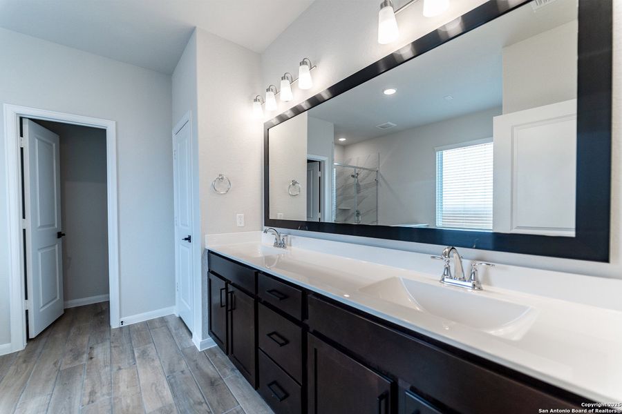 Furnished interior view inside a new home in The Woodlands at Medina Hills, Mico (Image 2).