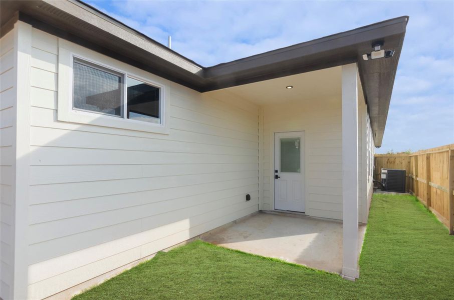 Exterior details and patio area of a home in , Cleveland (Image 4). Exterior details and patio area of a home in , Cleveland (Image 4).