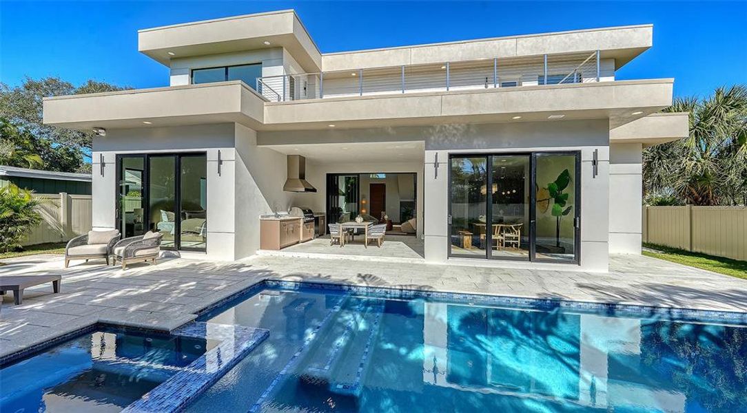 Exterior details and patio area of a home in , Sarasota (Image 29).