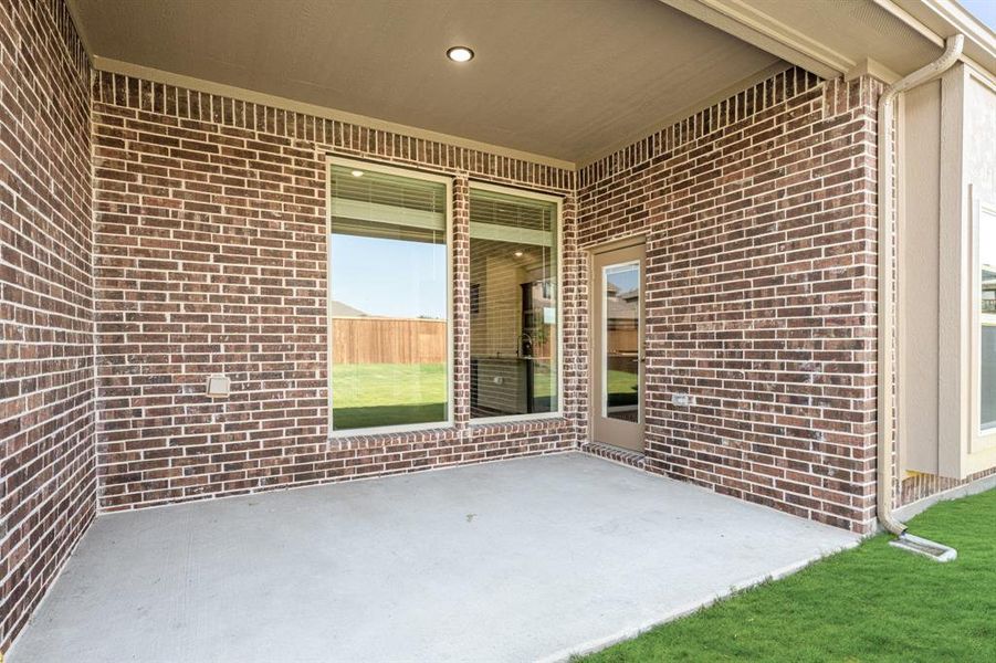 Exterior details and patio area of a home in Liberty, Melissa (Image 4). Exterior details and patio area of a home in Liberty, Melissa (Image 4).