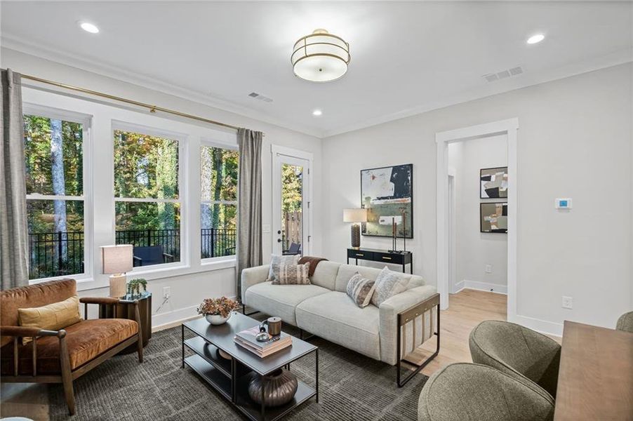 Furnished interior view inside a new home in Devin's Shire - A Kennesaw Tradition, Kennesaw (Image 12). Furnished interior view inside a new home in Devin's Shire - A Kennesaw Tradition, Kennesaw (Image 12).