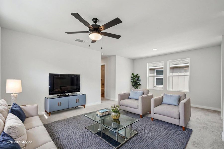Furnished interior view inside a new home in Avery Centre, Round Rock (Image 18).