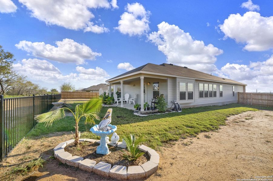 Front exterior of a new home in Chaparral Ranch, Floresville, TX, highlighting curb appeal (Image 22).