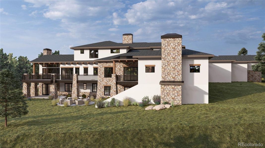 Side of home featuring private deck with amazing views Side of home featuring private deck with amazing views