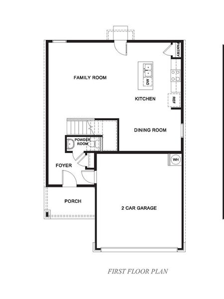 2D floor plan layout for the FRANKLIN by D.R. Horton in Maplewood Meadows, Talty, TX (Image 3).