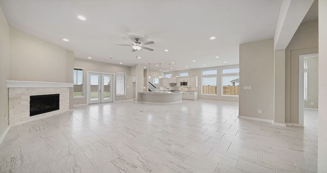 Representative unfurnished interior of a home built from the Oliver by Chesmar Homes in The Highlands, Porter (Image 8).