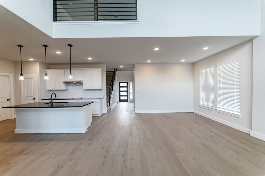 Furnished interior view inside a new home in The Woodlands at Medina Hills, Mico (Image 3).