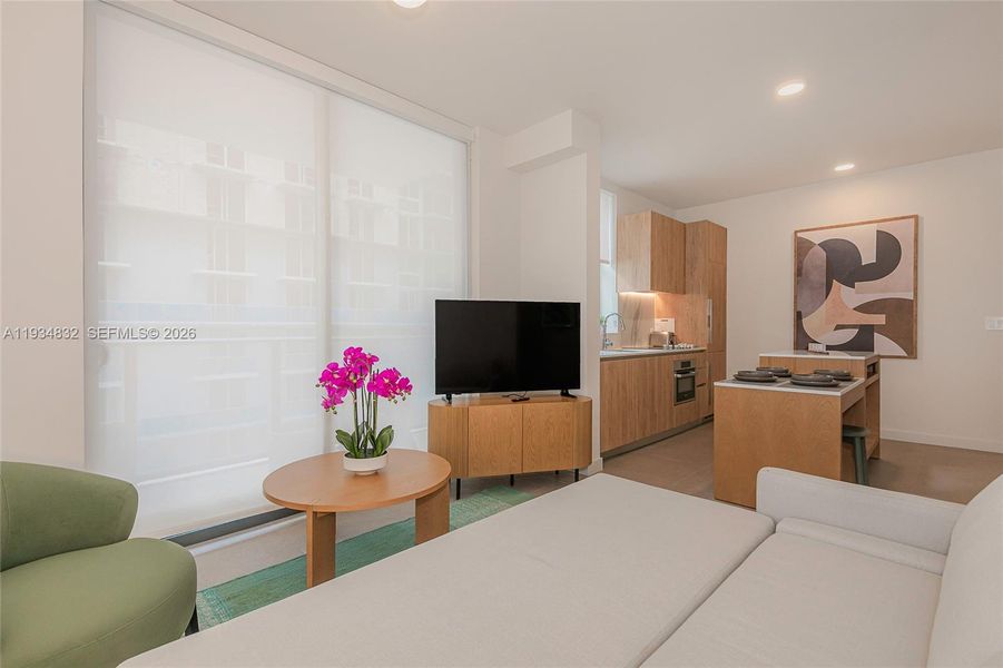 Furnished interior view inside a new home in , Miami (Image 15).