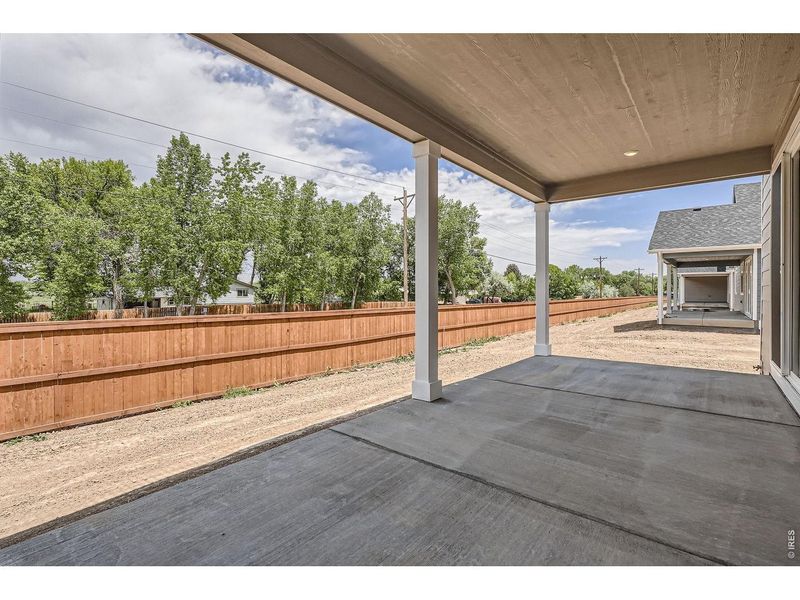 Exterior details and patio area of a home in Farmstead, Berthoud (Image 3).