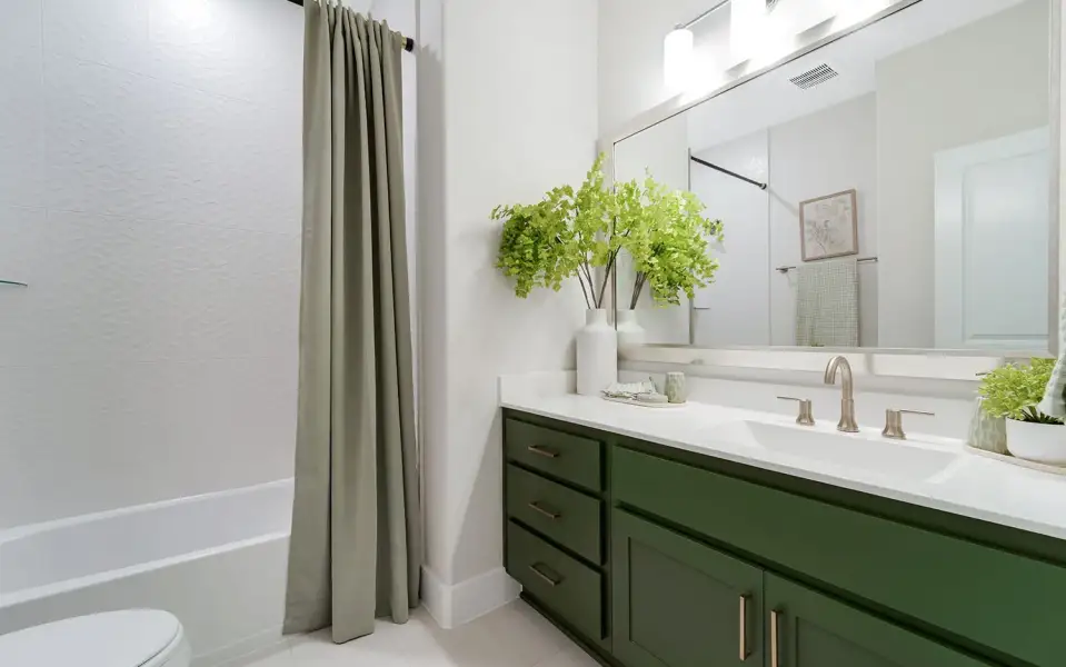Representative furnished interior of a home built from the Laguna III by CastleRock Communities in Lakesong, Grand Prairie (Image 81).