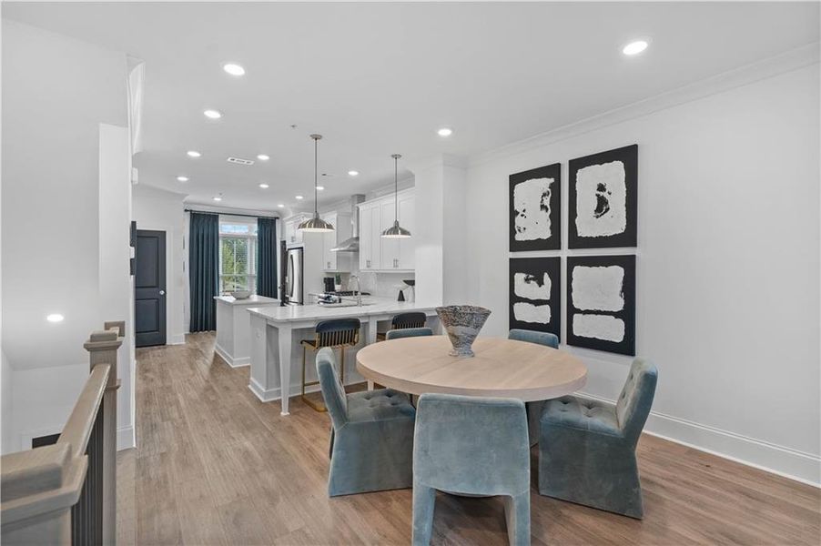 Furnished interior view inside a new home in Ward's Crossing Townhomes, Johns Creek (Image 11).