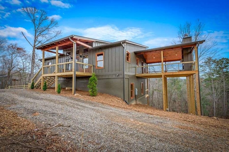 Exterior details and patio area of a home in , Blue Ridge (Image 19). Exterior details and patio area of a home in , Blue Ridge (Image 19).
