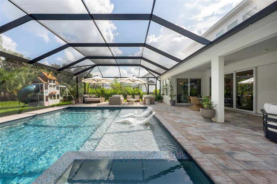 Exterior details and patio area of a home in Skye Ranch Community Group Page, Sarasota (Image 4).
