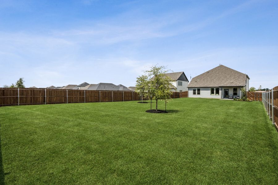 Backyard in the Winters home plan by Trophy Signature Homes – REPRESENTATIVE PHOTO Backyard in the Winters home plan by Trophy Signature Homes – REPRESENTATIVE PHOTO