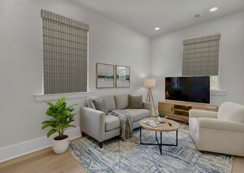 Furnished interior view inside a new home in Indigo Grove Single Family Homes, Johns Island (Image 16). Furnished interior view inside a new home in Indigo Grove Single Family Homes, Johns Island (Image 16).