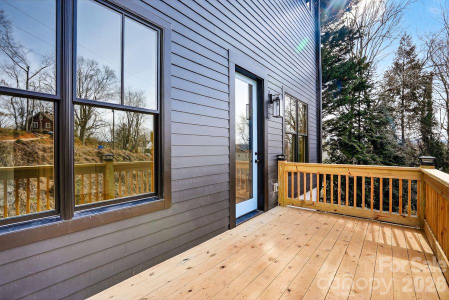 Exterior details and patio area of a home in , Asheville (Image 28).
