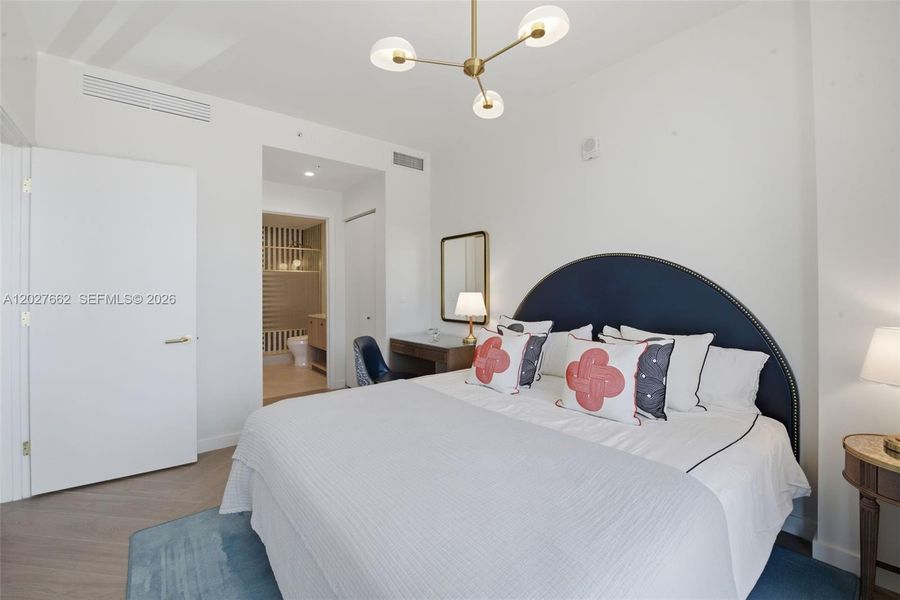 Furnished interior view inside a new home in , Miami (Image 10).